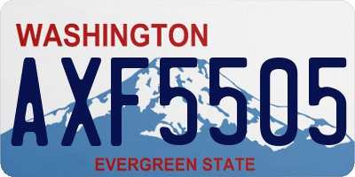 WA license plate AXF5505