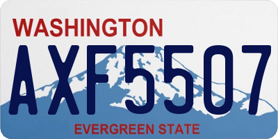 WA license plate AXF5507
