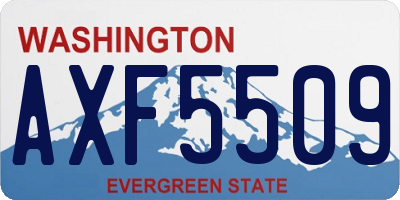 WA license plate AXF5509