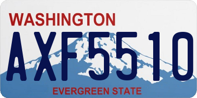 WA license plate AXF5510