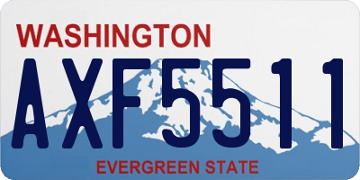 WA license plate AXF5511