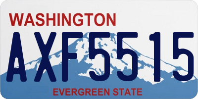 WA license plate AXF5515