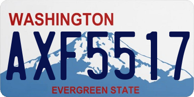 WA license plate AXF5517