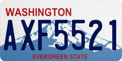 WA license plate AXF5521