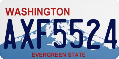 WA license plate AXF5524