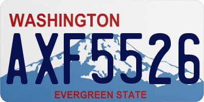 WA license plate AXF5526