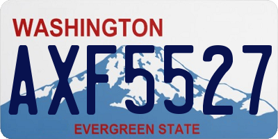 WA license plate AXF5527