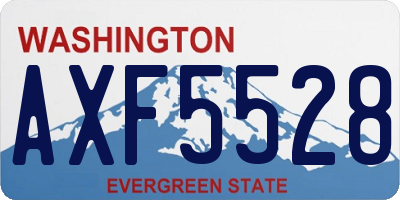 WA license plate AXF5528