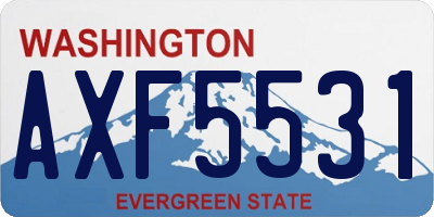 WA license plate AXF5531