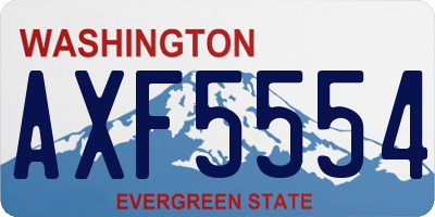 WA license plate AXF5554