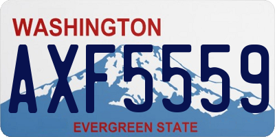 WA license plate AXF5559