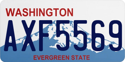 WA license plate AXF5569