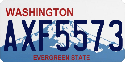 WA license plate AXF5573