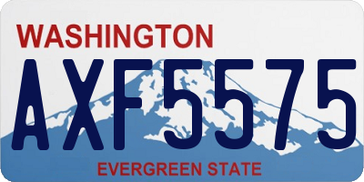 WA license plate AXF5575