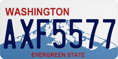 WA license plate AXF5577