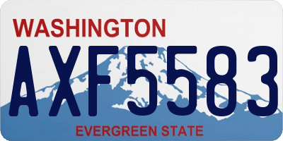 WA license plate AXF5583