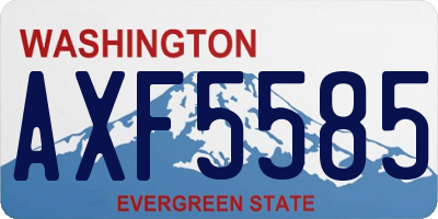WA license plate AXF5585