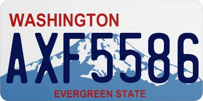 WA license plate AXF5586