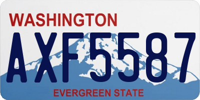 WA license plate AXF5587