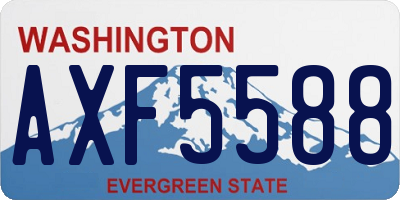 WA license plate AXF5588