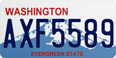 WA license plate AXF5589