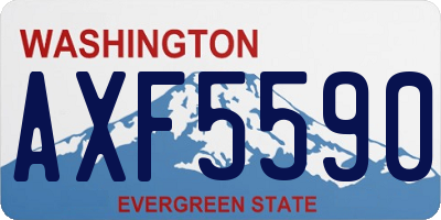 WA license plate AXF5590