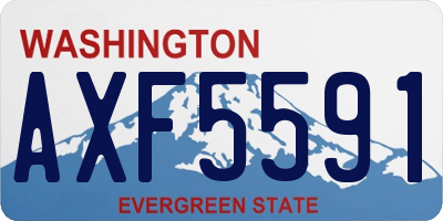 WA license plate AXF5591