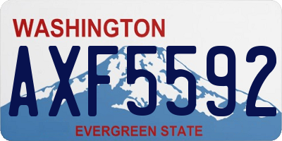 WA license plate AXF5592