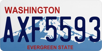 WA license plate AXF5593
