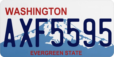 WA license plate AXF5595