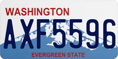 WA license plate AXF5596