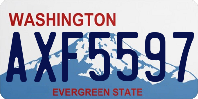 WA license plate AXF5597