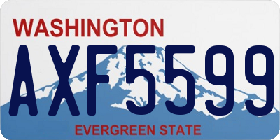 WA license plate AXF5599