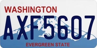 WA license plate AXF5607