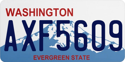 WA license plate AXF5609