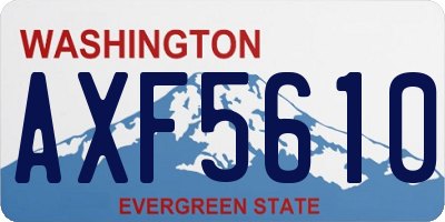 WA license plate AXF5610