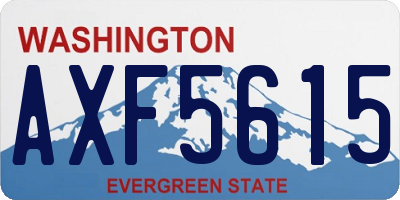 WA license plate AXF5615