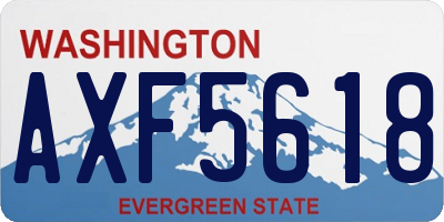WA license plate AXF5618