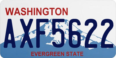 WA license plate AXF5622