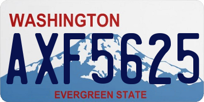 WA license plate AXF5625