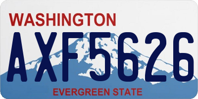 WA license plate AXF5626