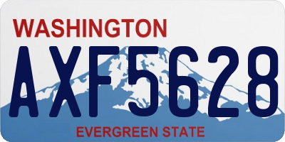 WA license plate AXF5628