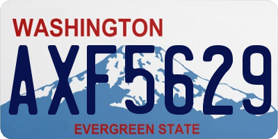 WA license plate AXF5629