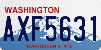WA license plate AXF5631