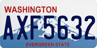 WA license plate AXF5632