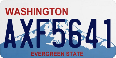 WA license plate AXF5641