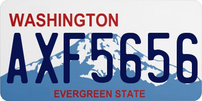 WA license plate AXF5656