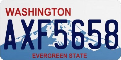 WA license plate AXF5658