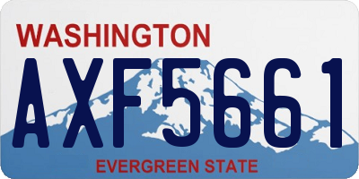 WA license plate AXF5661