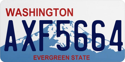 WA license plate AXF5664